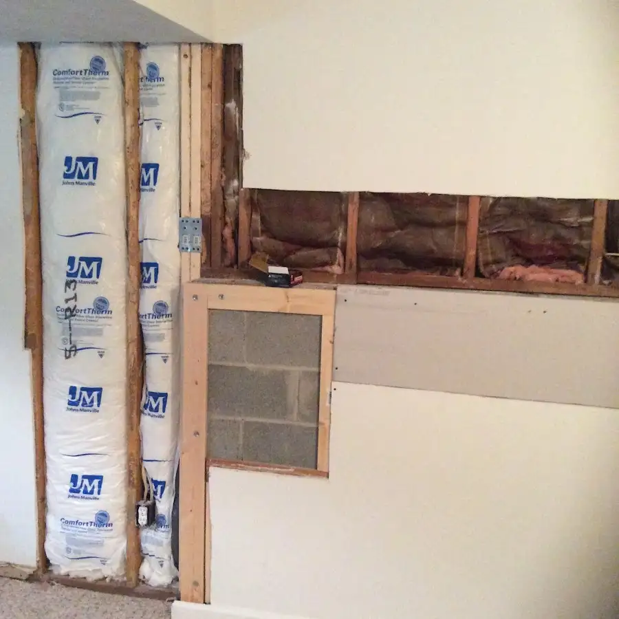 Wall insulation replacement during Contents Cleaning & Restoration in Brookside